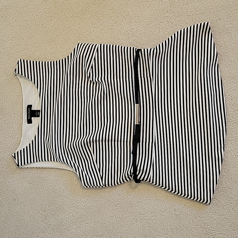 White house black market striped sleeveless top